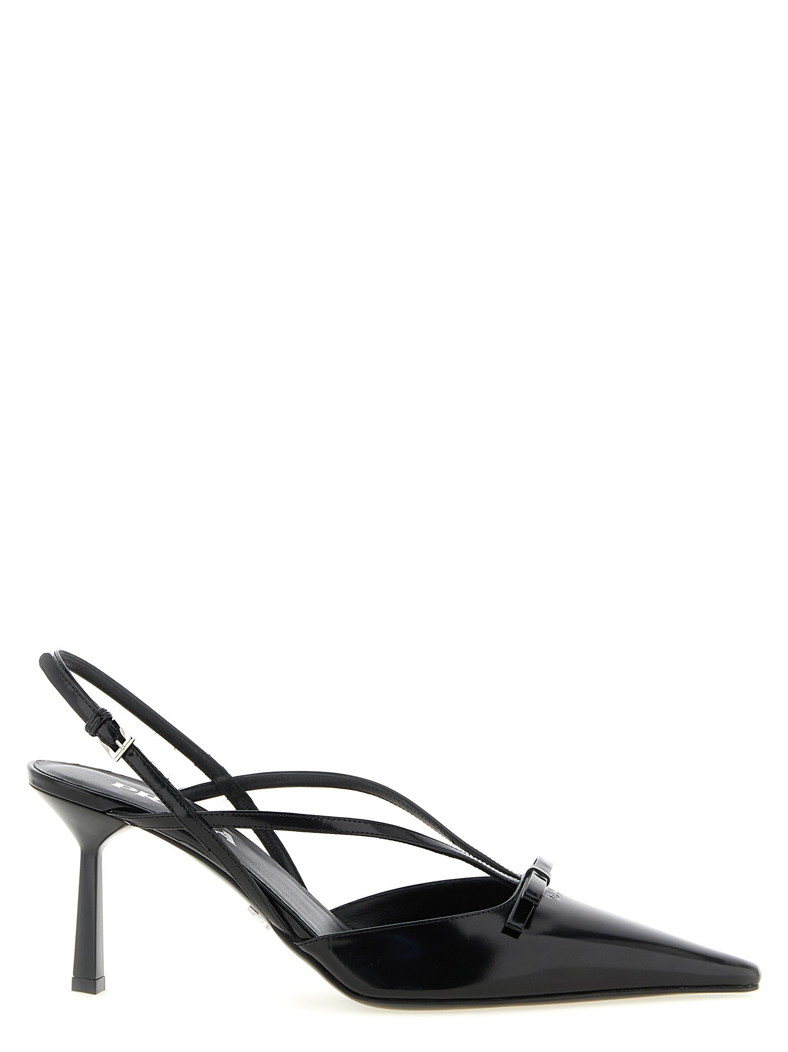 PRADA Brushed Leather Slingback Pumps