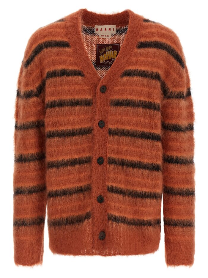 marni brushed striped cardigan Marni Brushed Striped Cardigan