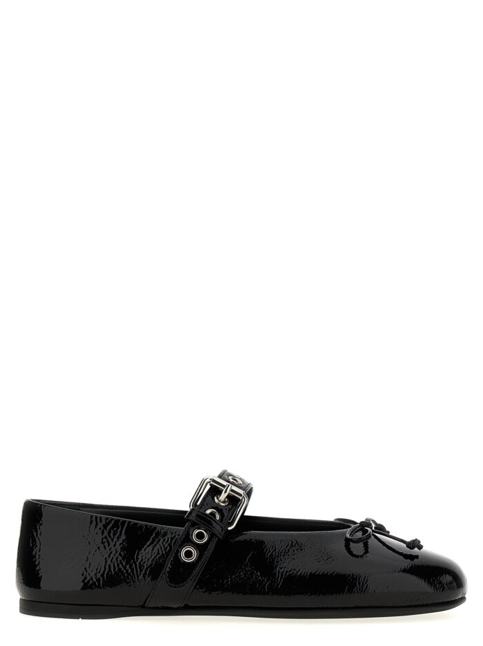miu miu buckle and bow ballet flats Miu Miu Buckle And Bow Ballet Flats