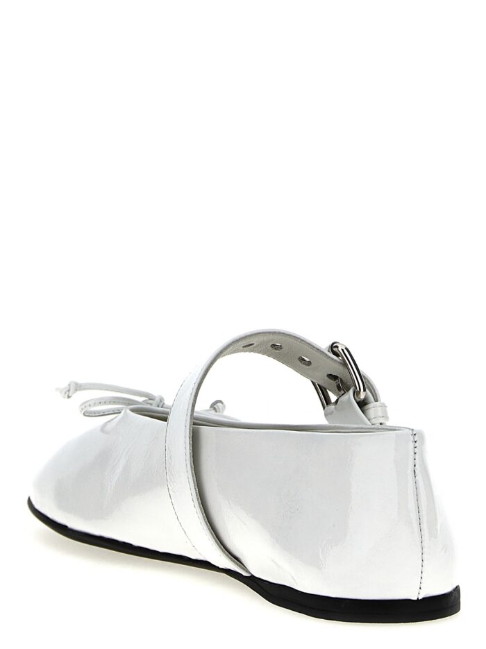 Miu Miu Buckle And Bow Ballet Flats