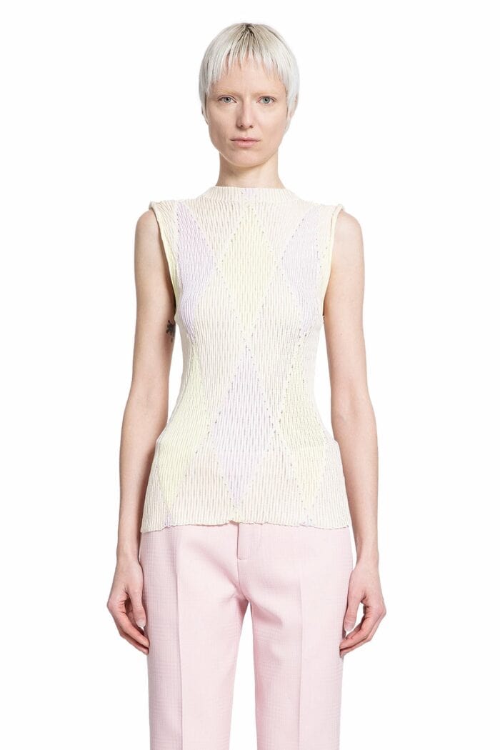 BURBERRY Argyle Cotton Silk Top