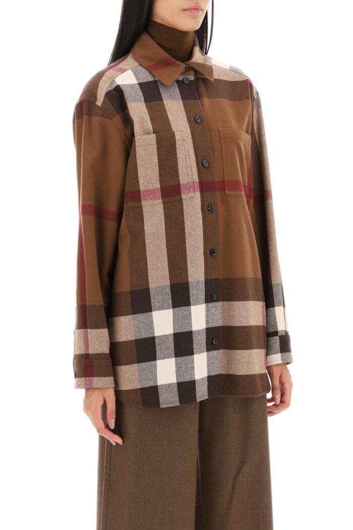 Burberry Avalon Overshirt In Check Flannel