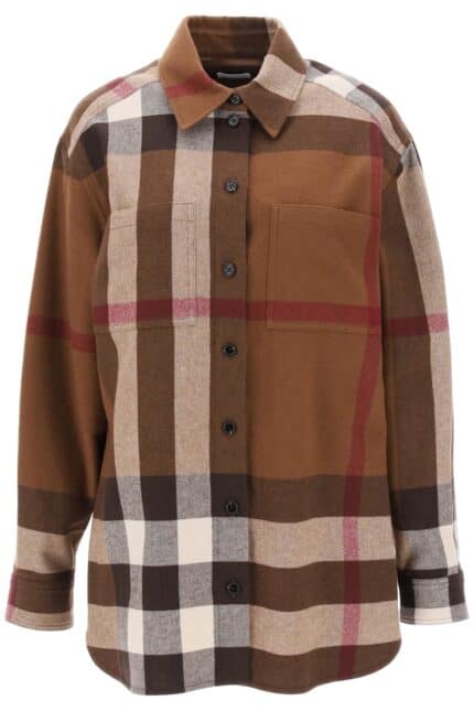 Burberry Avalon Overshirt In Check Flannel