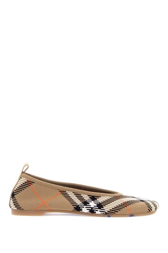 BURBERRY Baby Checkered Ballet Flats