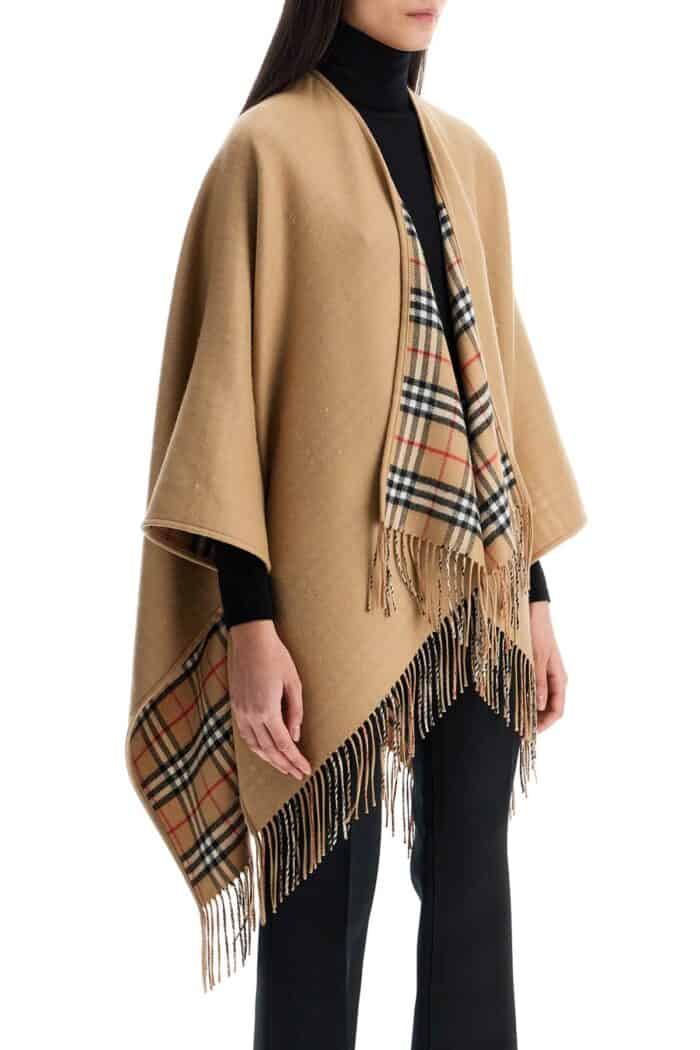 BURBERRY Beige Virgin Wool Classic Check Scarf