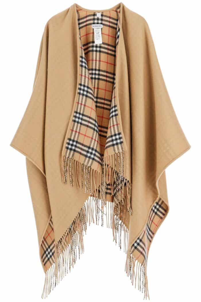 BURBERRY Beige Virgin Wool Classic Check Scarf