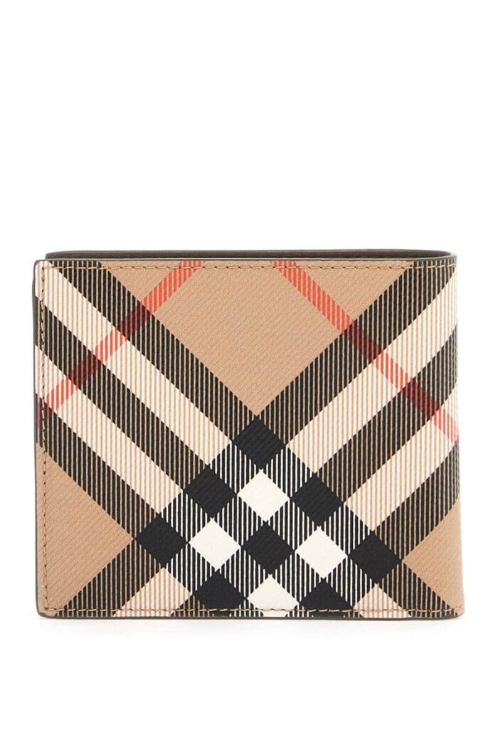 BURBERRY Book Wallet In Coated Canvas Bi-fold Design