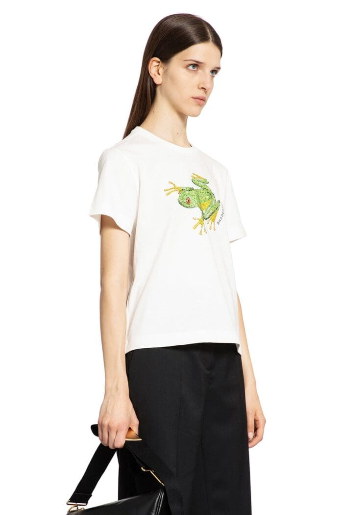 BURBERRY Boxy Crystal Frog Cotton T-shirt