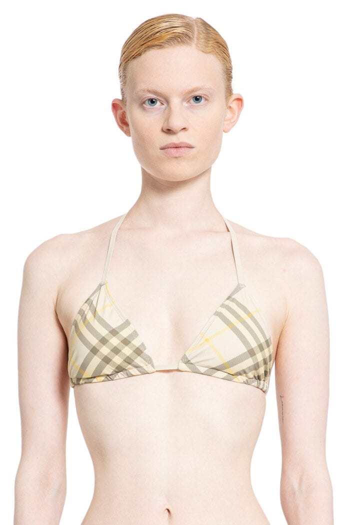 BURBERRY Check Bikini Top