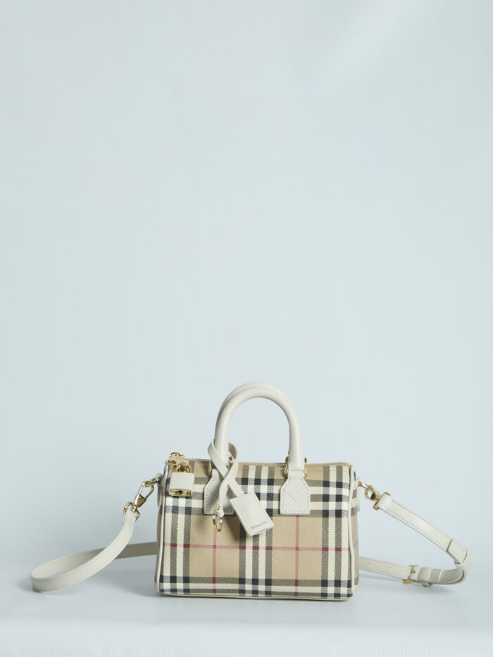 Burberry Check bowling bag mini