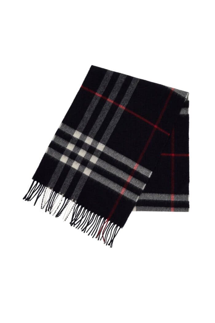 BURBERRY Check Cashmere Scarf