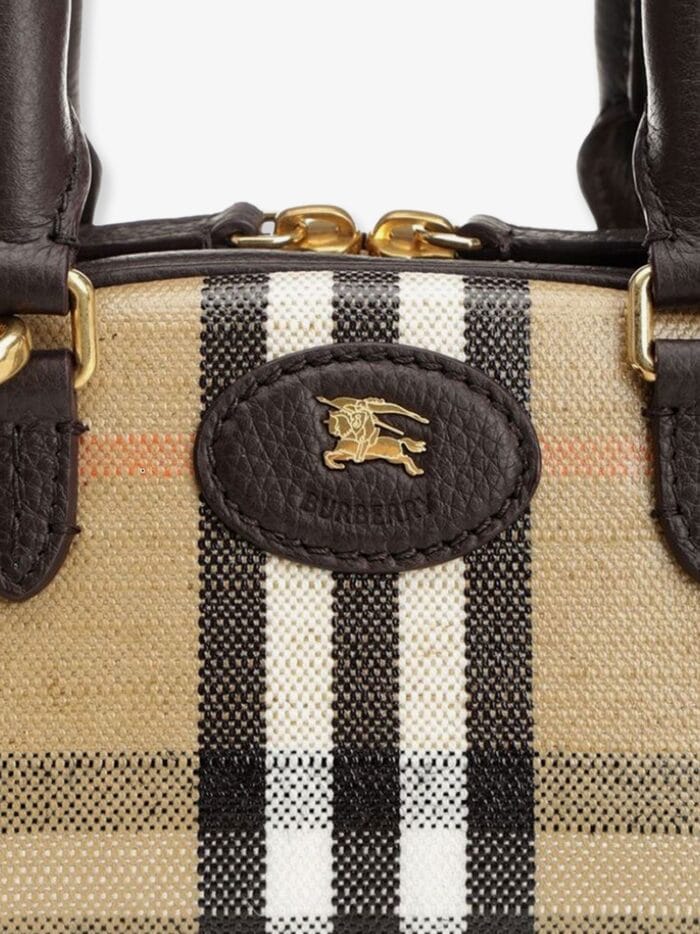 Burberry Check Coated Canvas Shoulder Bag