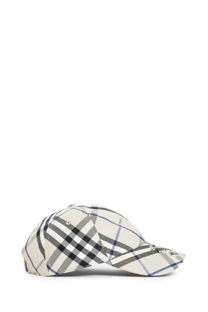 BURBERRY Check Cotton Blend Baseball Cap