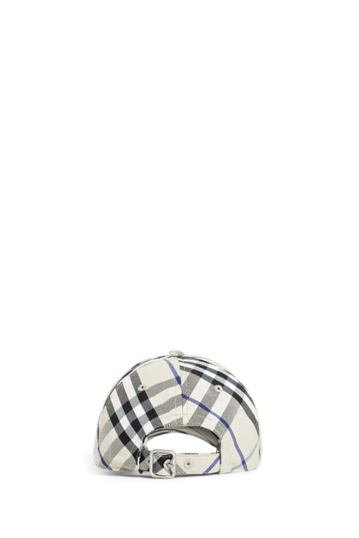 BURBERRY Check Cotton Blend Baseball Cap