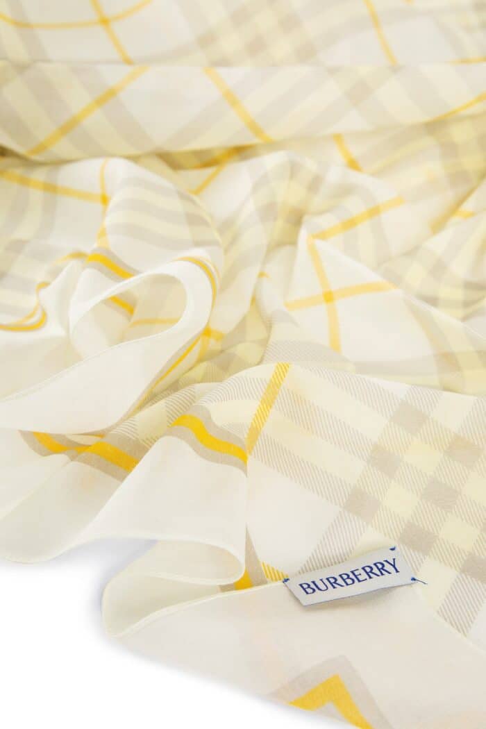 BURBERRY Check Cotton Scarf