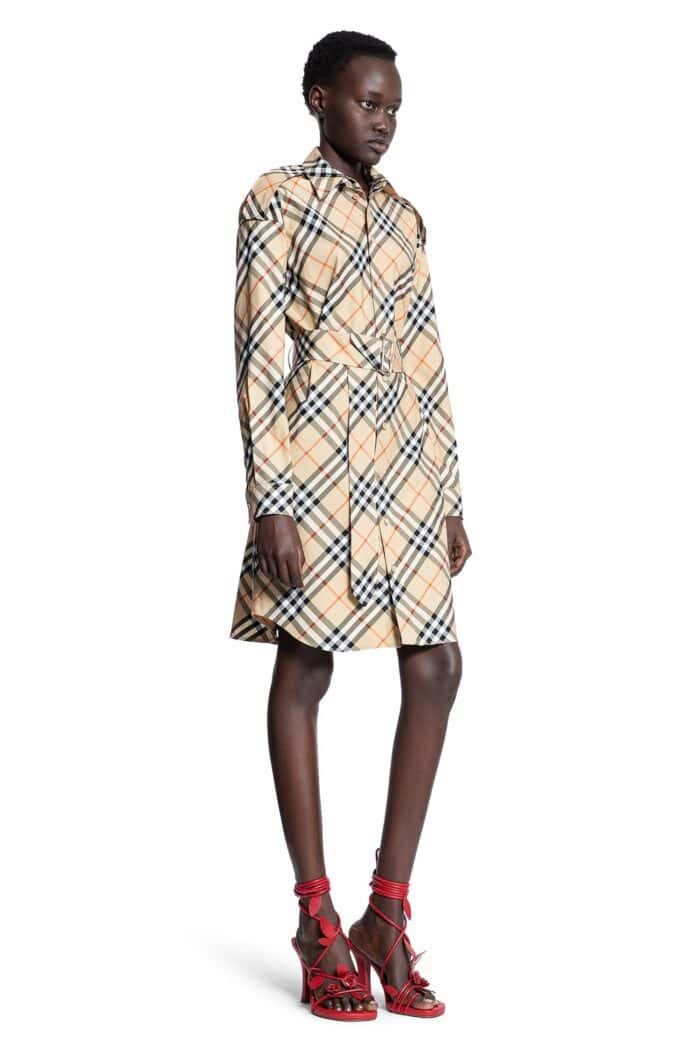 BURBERRY Check Cotton Shirt Dress