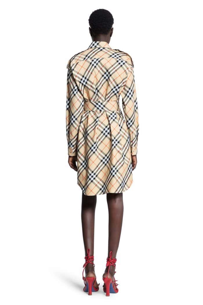 BURBERRY Check Cotton Shirt Dress