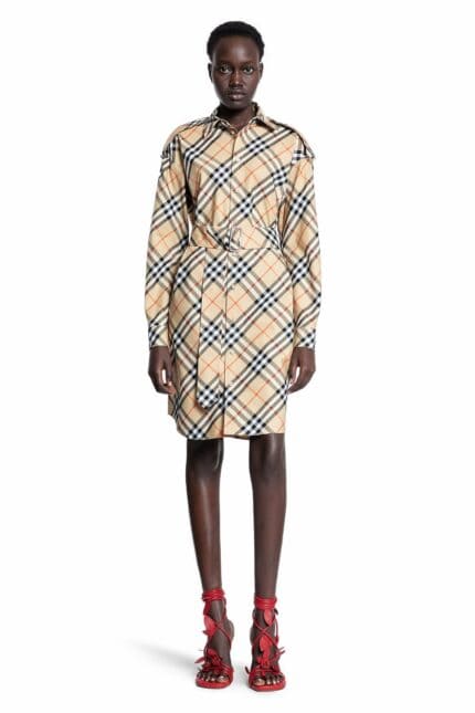 BURBERRY Check Cotton Shirt Dress