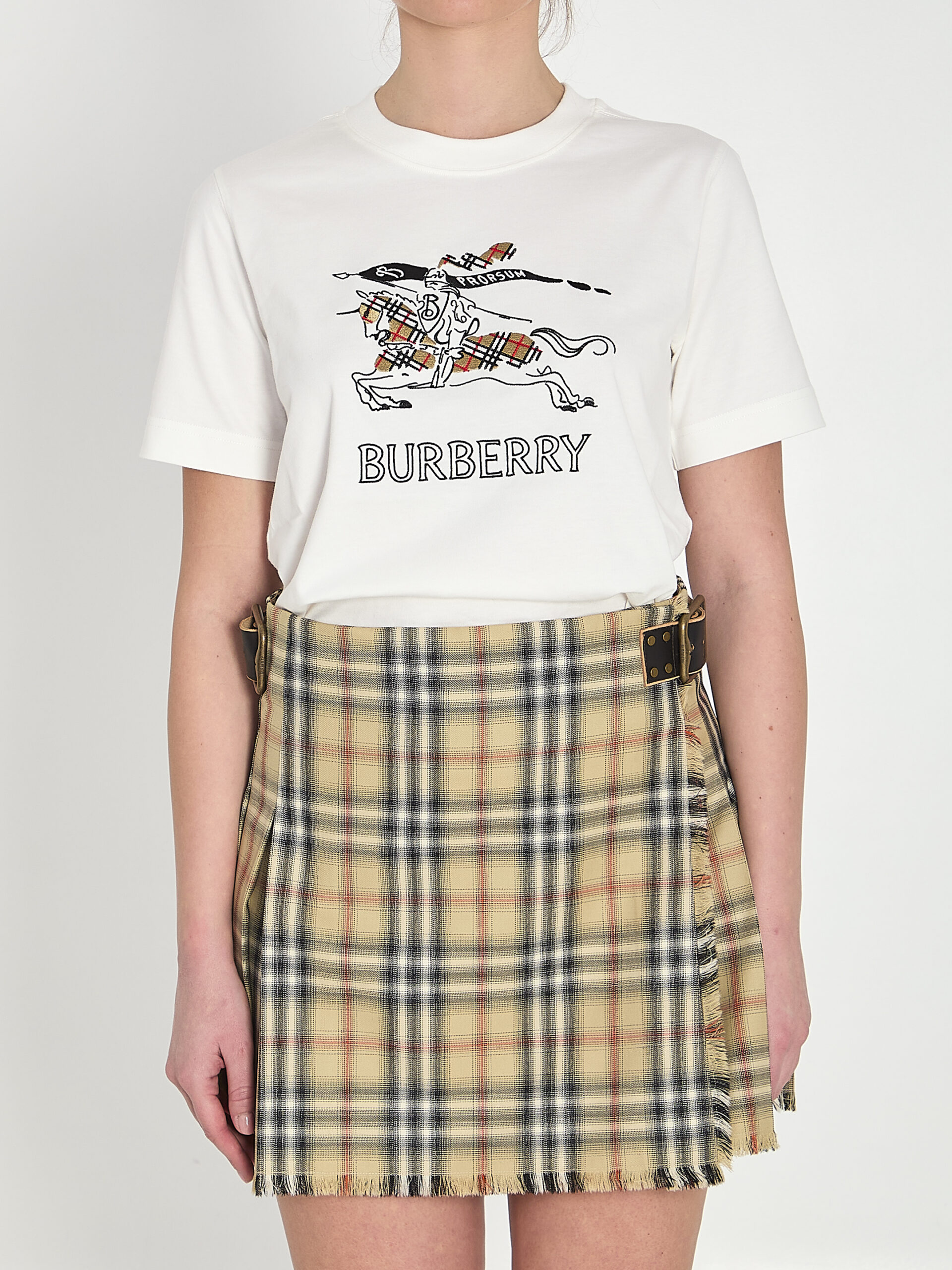 Burberry Check cotton t-shirt