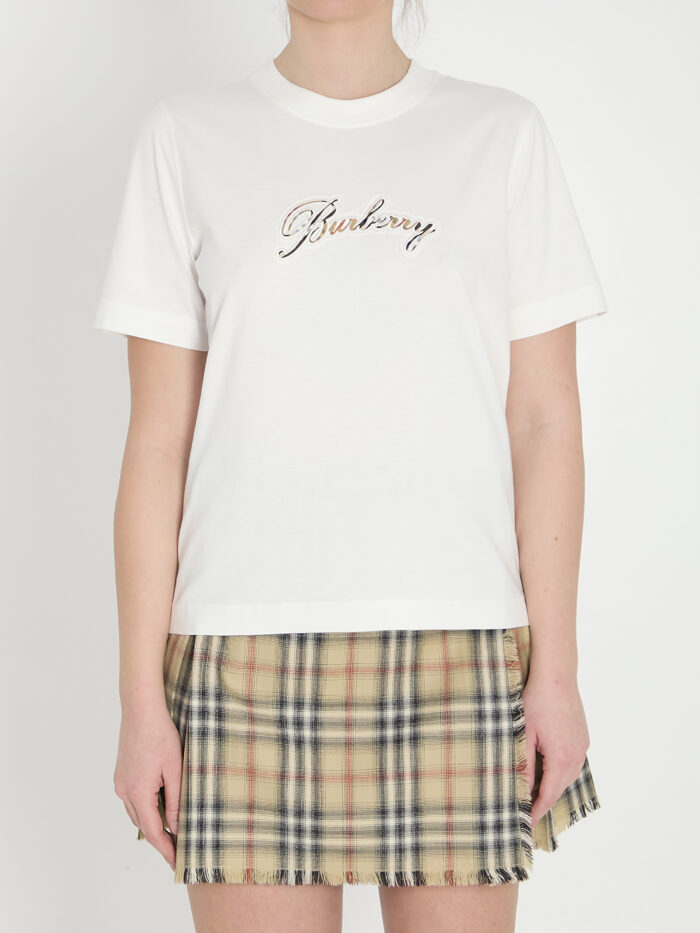 Burberry Check cotton t-shirt