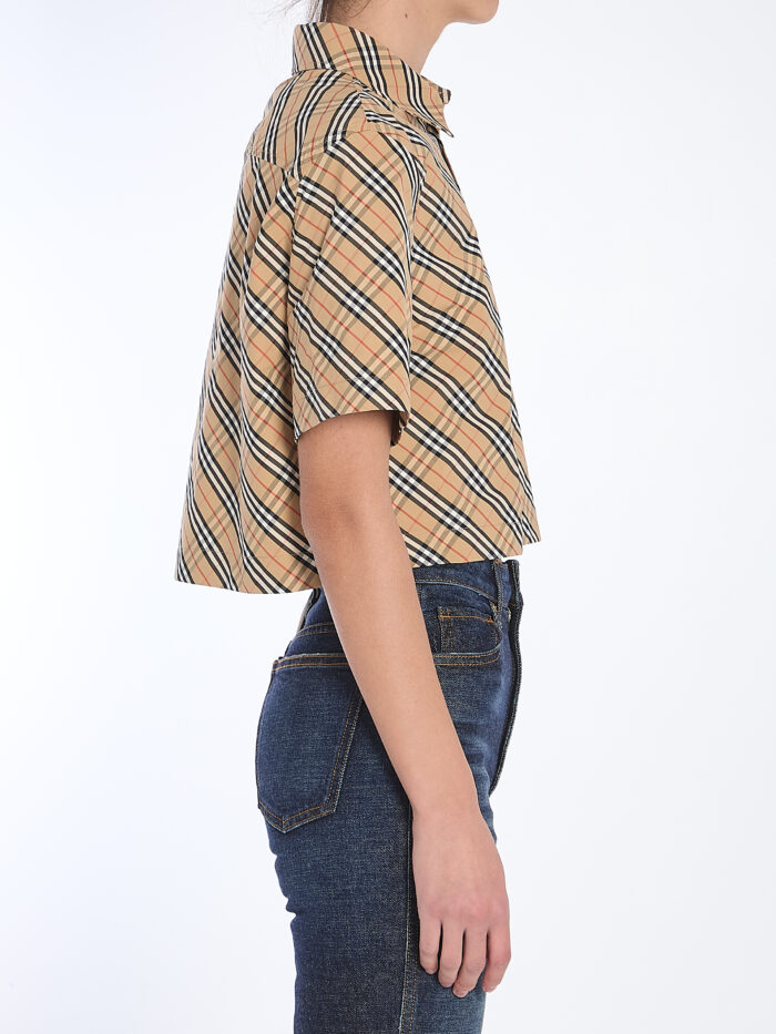 Burberry Check cropped shirt