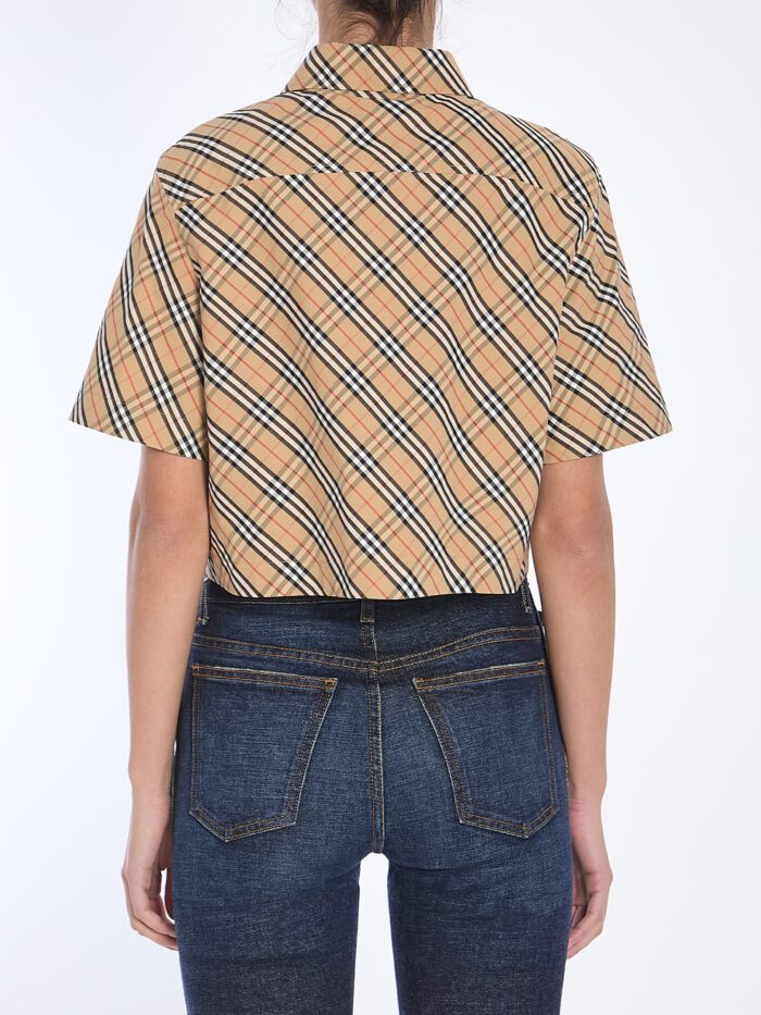 Burberry Check cropped shirt