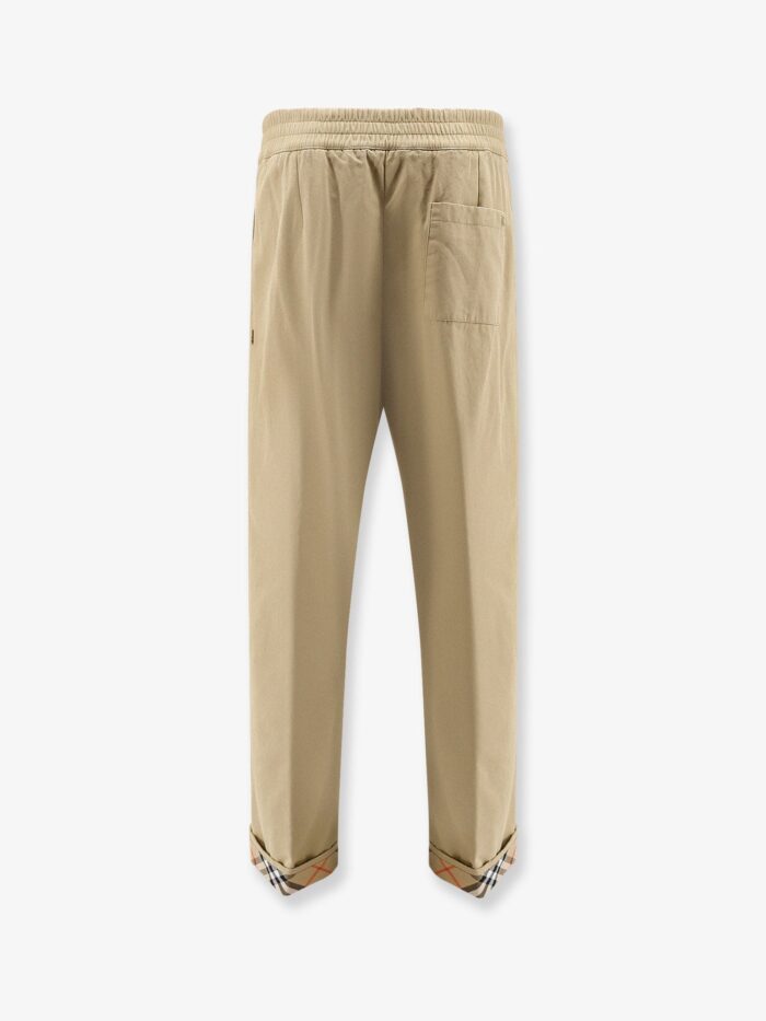 Burberry Check Cuffed Cotton Trousers