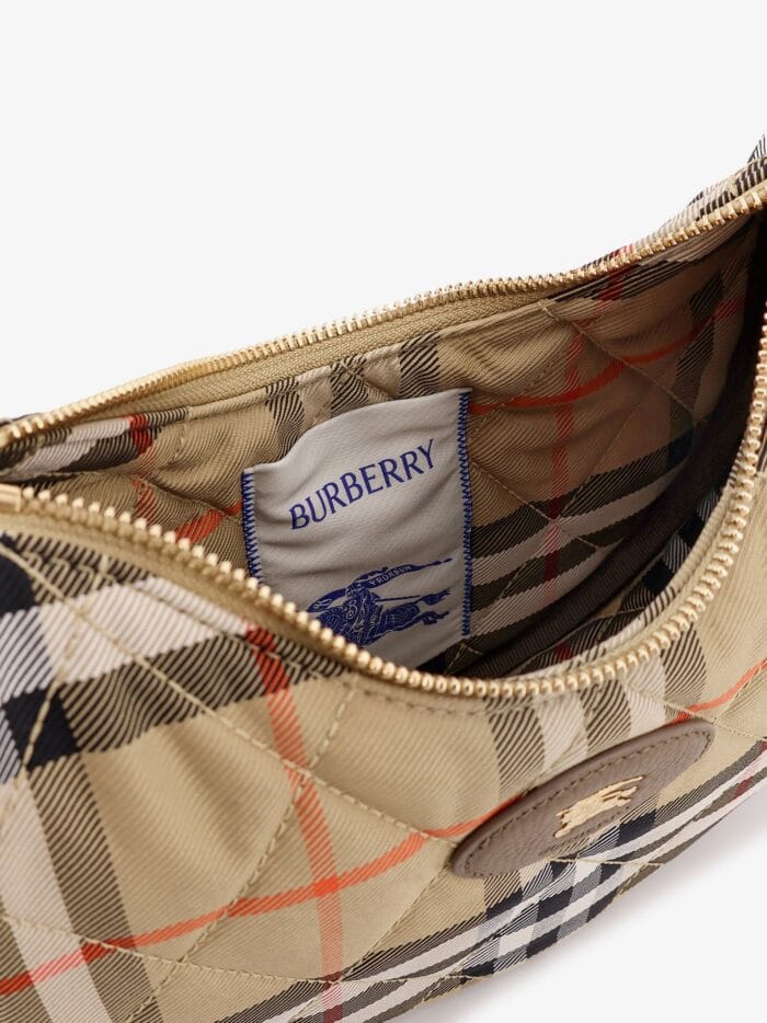 Burberry Check Fabric Shoulder Bag
