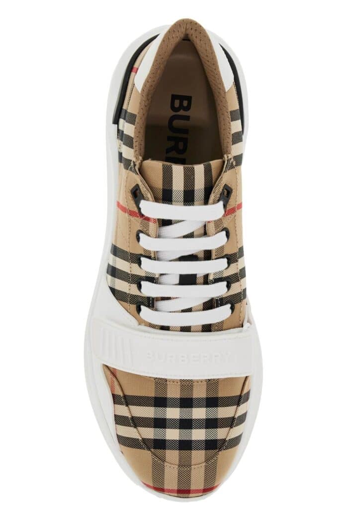 BURBERRY Check Fabric Sneakers