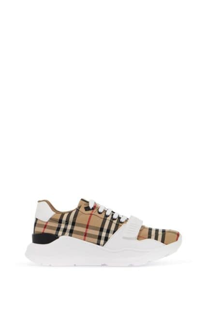 BURBERRY Check Fabric Sneakers