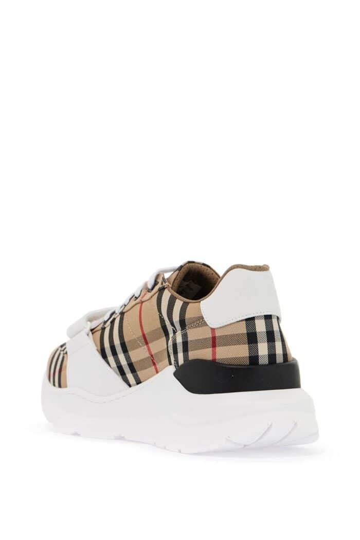 BURBERRY Check Fabric Sneakers