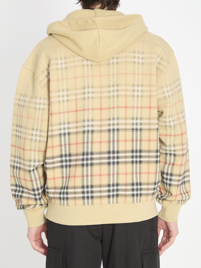 Burberry Check fade cotton hoodie