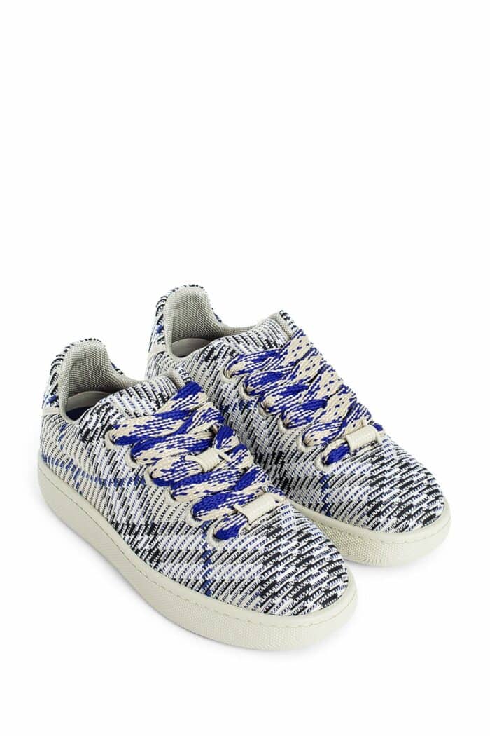 BURBERRY Check Knit Box Sneakers