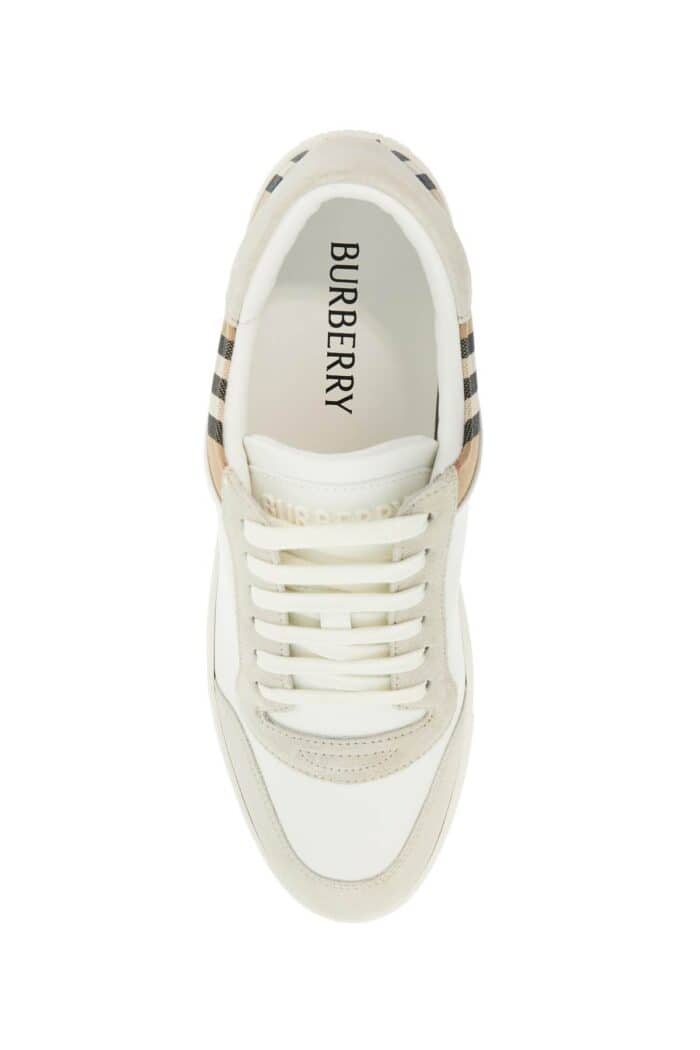 BURBERRY Check Leather Sneakers