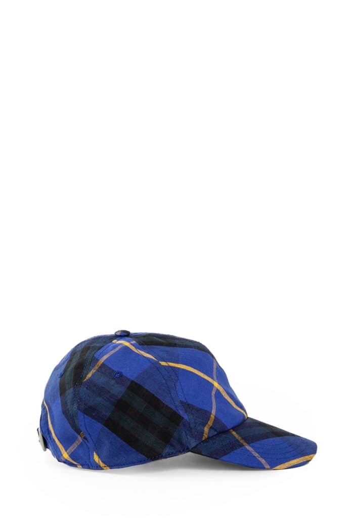 BURBERRY Check Linen Baseball Cap