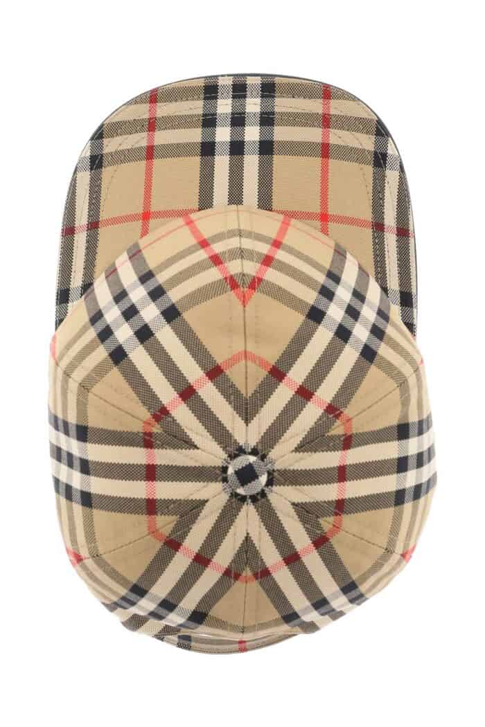 Burberry Check Print Baseball Cap