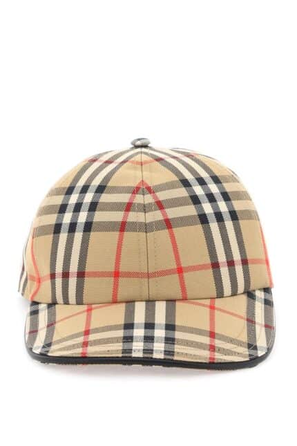 Burberry Check Print Baseball Cap