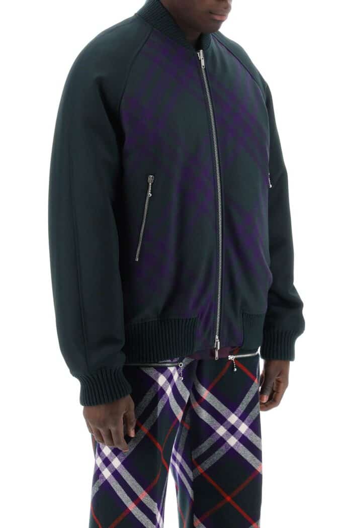 BURBERRY Check Reversible Bomber Jacket