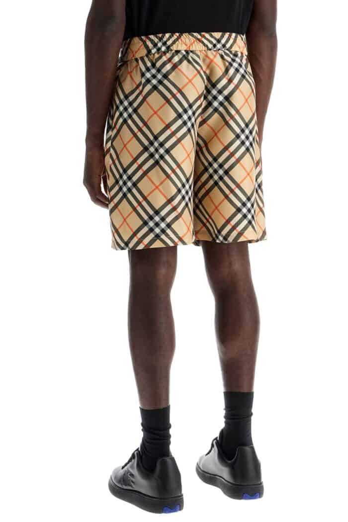 BURBERRY Check Silk Shorts