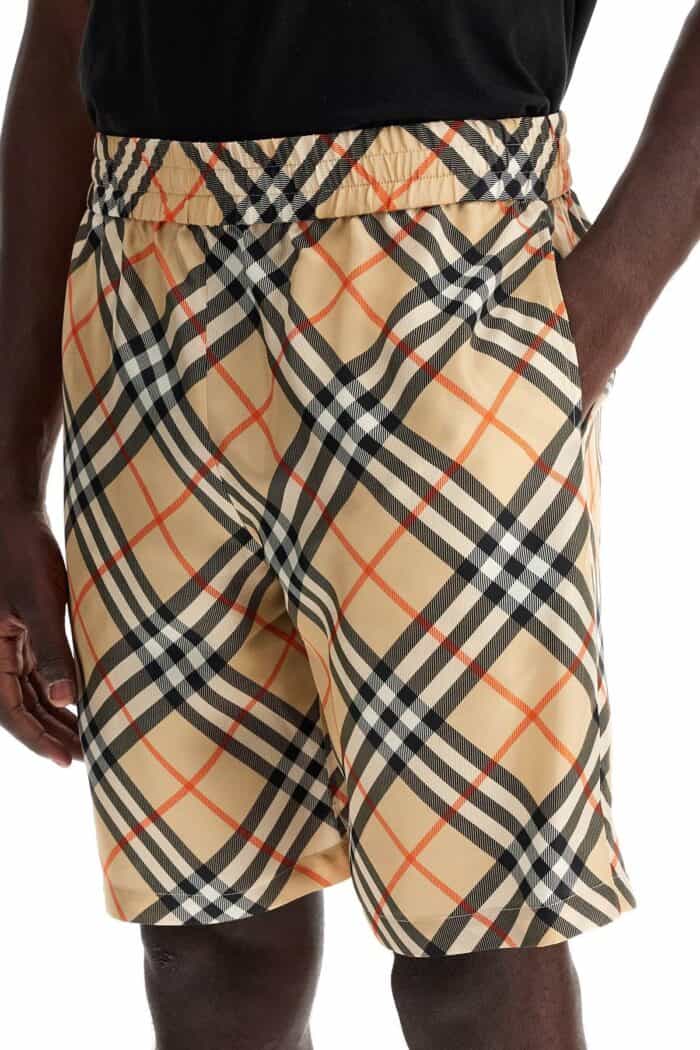 BURBERRY Check Silk Shorts