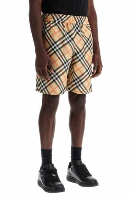 BURBERRY Check Silk Shorts