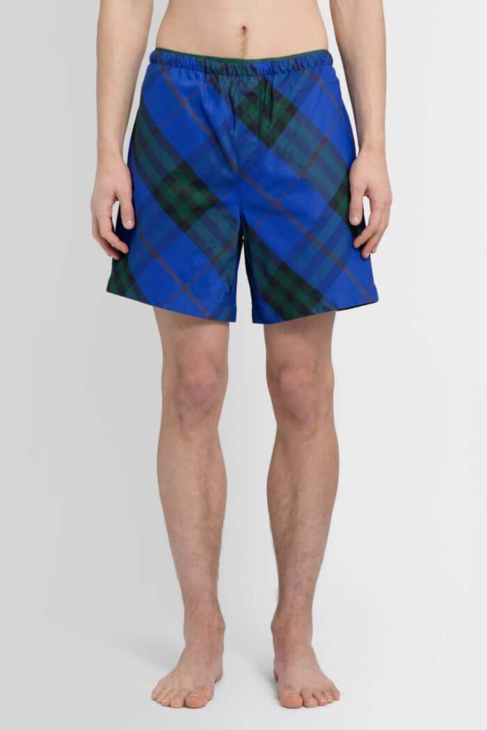 burberry check swim shorts BURBERRY Check Swim Shorts