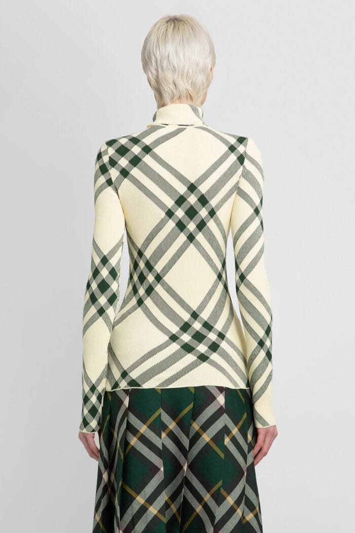 BURBERRY Check Turtleneck Sweater