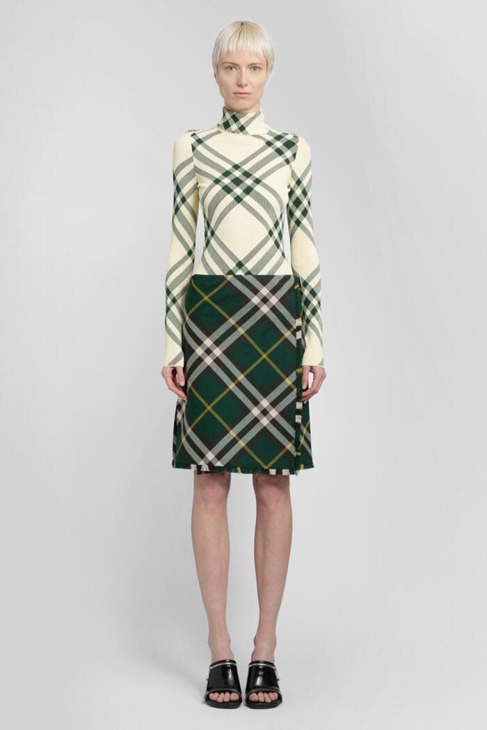 BURBERRY Check Turtleneck Sweater