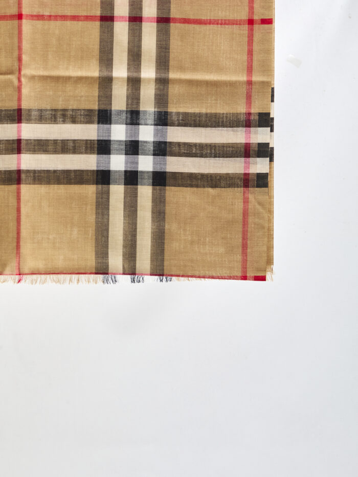 Burberry Check wool and silk scarf