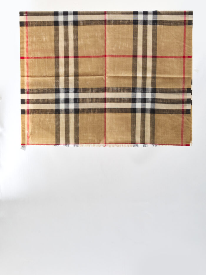 Burberry Check wool and silk scarf