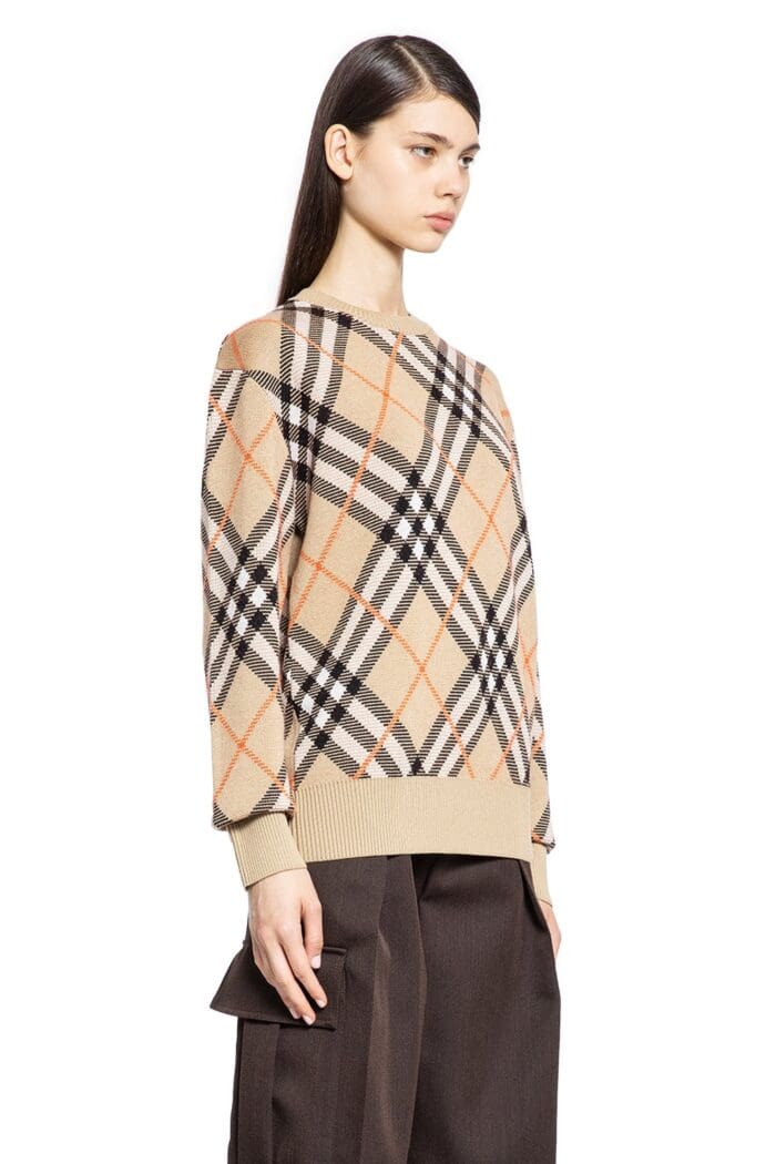 BURBERRY Check Wool Blend Sweater