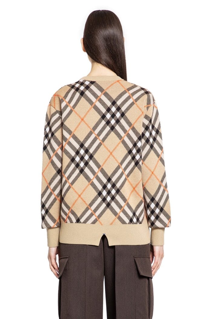 BURBERRY Check Wool Blend Sweater