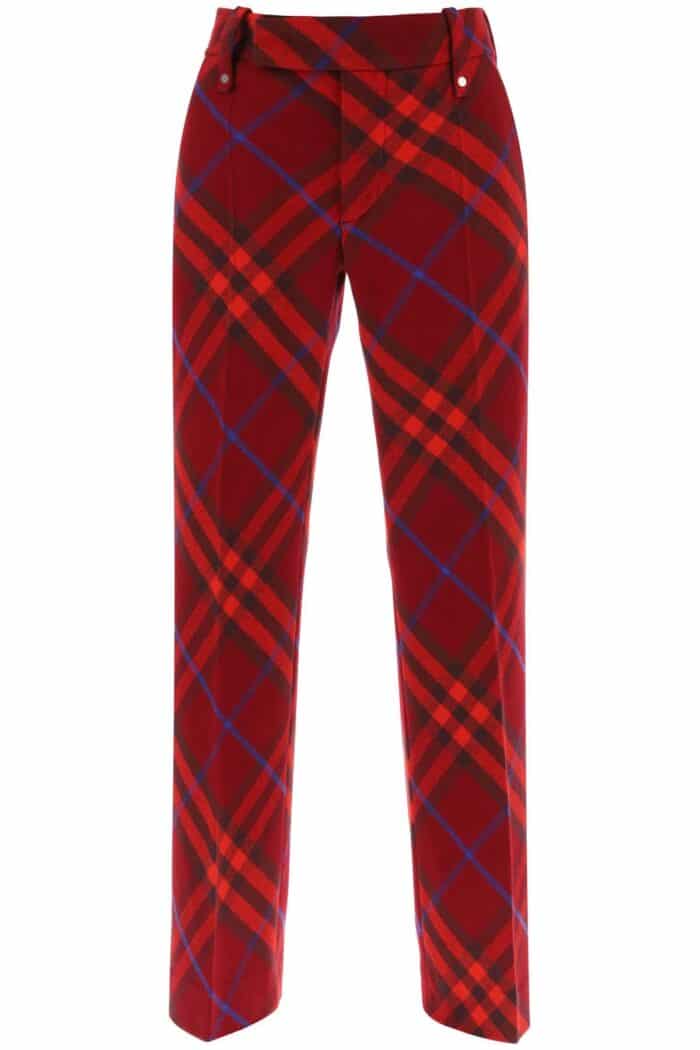 Burberry Check Wool Pants