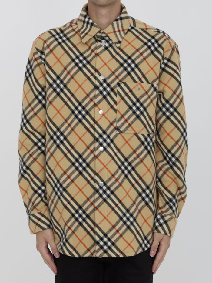 Burberry Check wool shirt